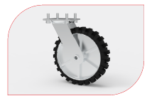 Solid Rubber Puncture Proof Castors