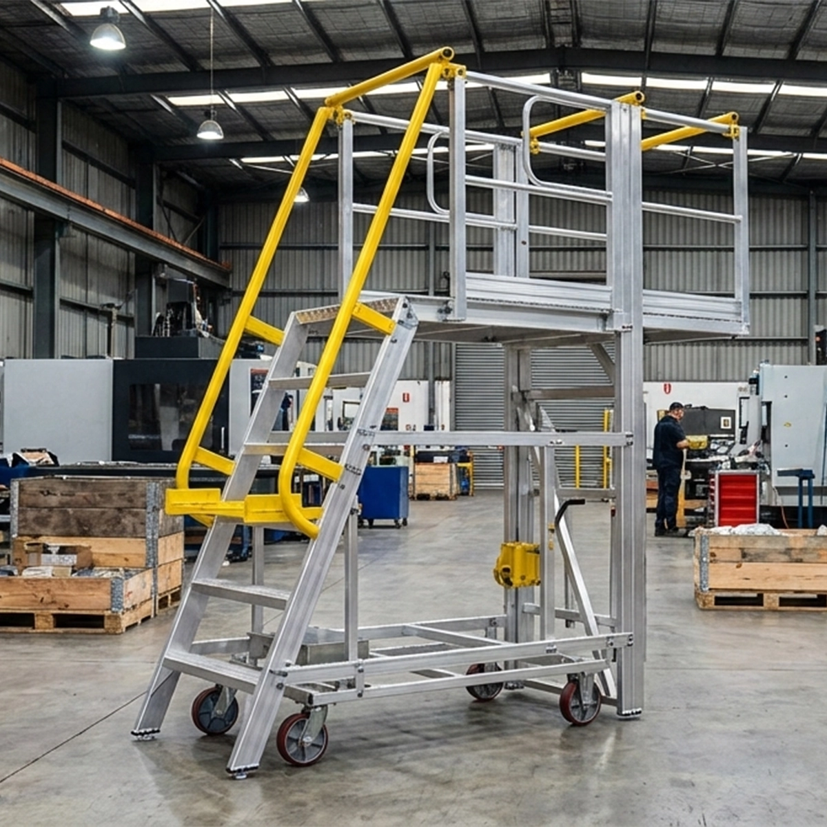 Adjustable Work Platform, side view