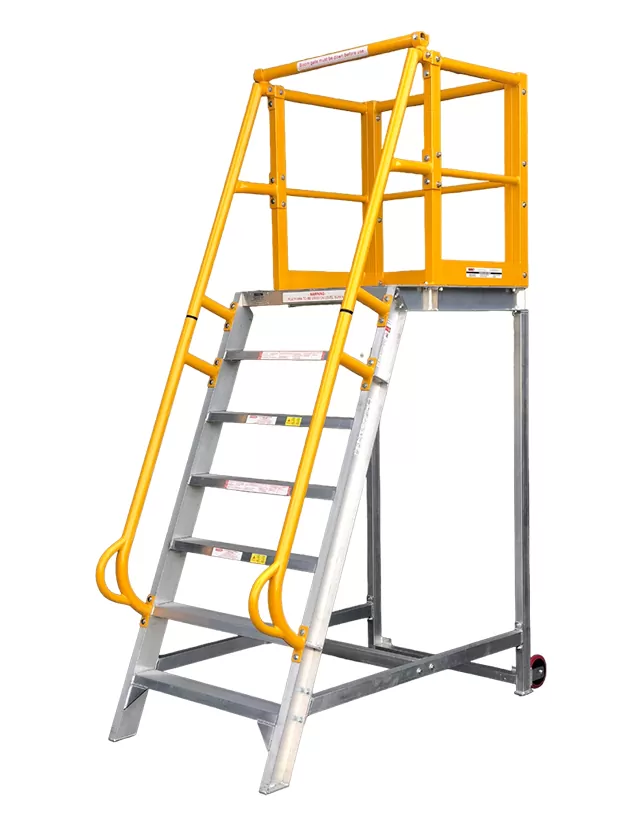 Aluminium work platform ladder