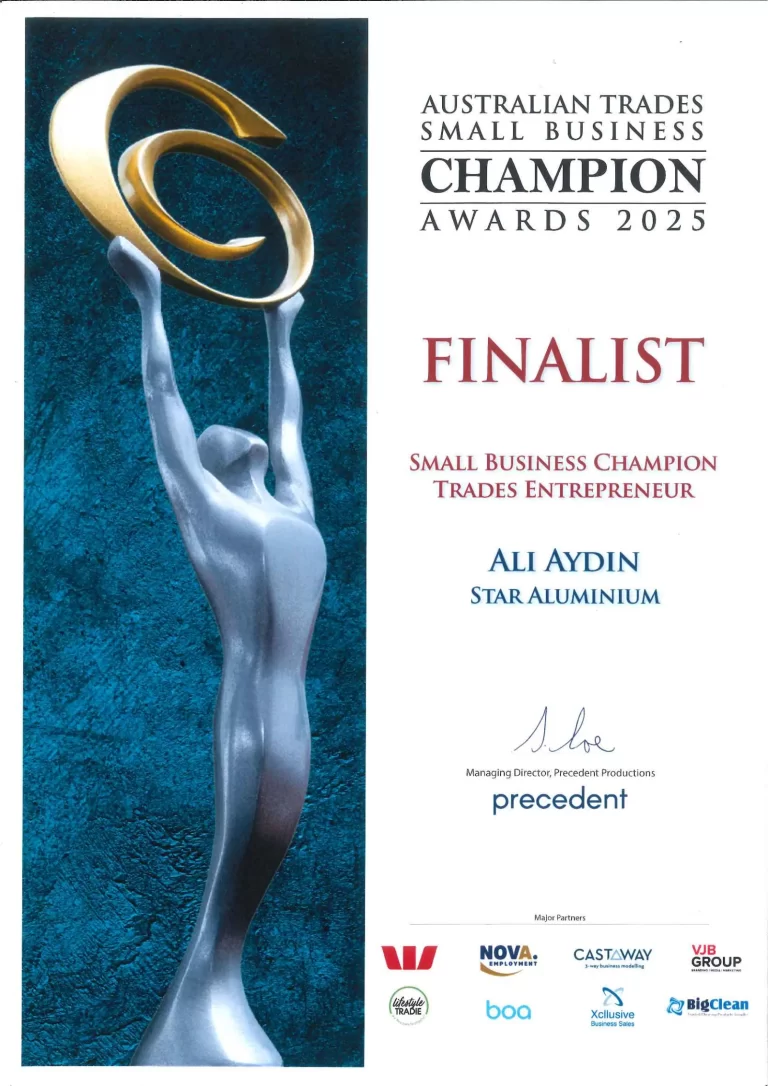 Australian Trades Small Business ChampionShip - Finalist - Entrepreneur
