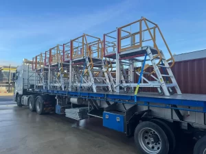 transportation of work platforms